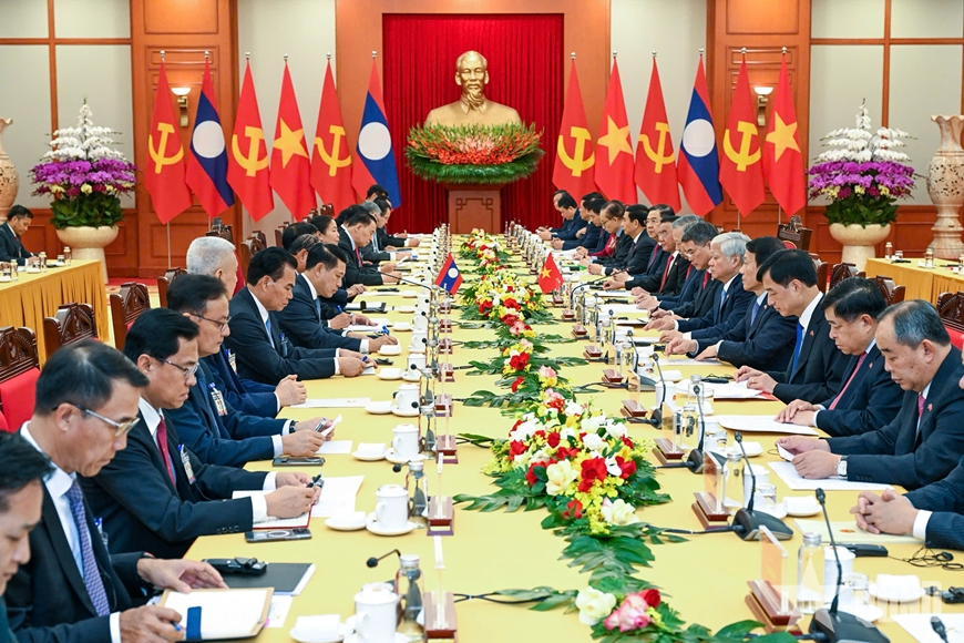 Tổng Bí thư Tô Lâm hội đàm với Tổng Bí thư, Chủ tịch nước Lào Thongloun Sisoulith